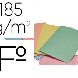 SUB-FSURT 25 subcarpetas cartulina Liderpapel Folio colores pastel surtidos 180 g/m²