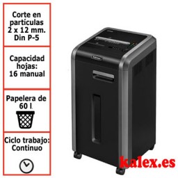 Destructora de papel Fellowes 225Mi departamental microcorte