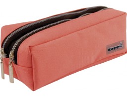 Portatodo Liderpapel rectangular 2 bolsillos coral 185x55x70mm.