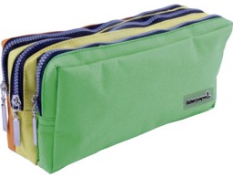 Portatodo Liderpapel rectangular 3 bolsillos 3 colores pastel 195x70x80mm.