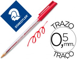 Bolígrafo Staedtler stick tinta roja