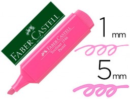Marcador fluorescente Faber 1546 color pastel rosa