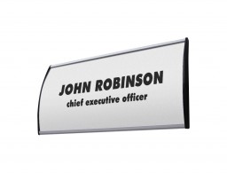 Identificador Jansen Display mural curvo A5 perfil alumino 152x215mm.