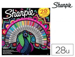28 rotuladores Sharpie punta fina y ultrafina tinta colores surtidos