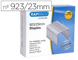 Caja 1.000 grapas Rapesco 923/23 galvanizadas