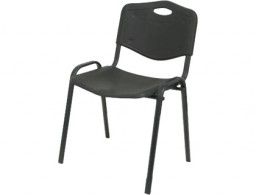 Silla apilable Q-Connect negra