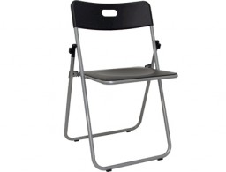 Silla plegable Q-Connect negra.