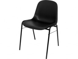 Silla apilable Q-Connect negra