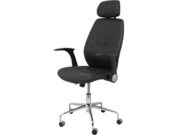 Sillón dirección Q-Connect con cabecero polipiel negra