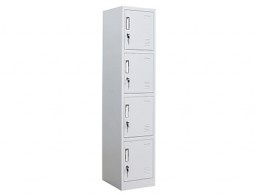 Taquilla metálica sie 4 puerta modulo continuación gris texturizado 1830x450x380 mm.
