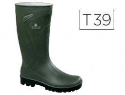 Bota de seguridad PVC verde suela de tacos talla 39