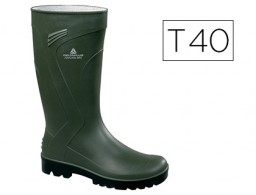 Bota de seguridad PVC verde suela de tacos talla 40