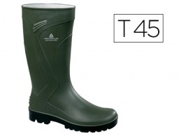 Bota de seguridad PVC verde suela de tacos talla 45