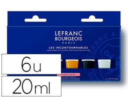 6 tubos 20ml. pintura acrílica L&B colores surtidos