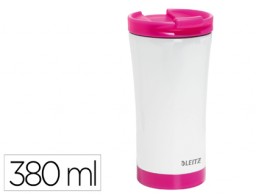 Taza térmica Leitz WOW acero inoxidable rosa 380ml.