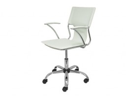 Silla giratoria Q-Connect simil piel blanca