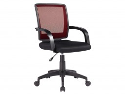 Silla infantil giratoria Q-Connect respaldo malla negra y asiento tela roja