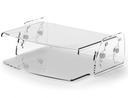 Soporte para monitor Fellowes Clarity ajustable 5 posiciones transparente 70x256x320 mm. hasta 15 Kg.
