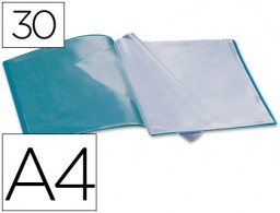 Carpeta con 30 fundas Liderpapel A4 polipropileno verde