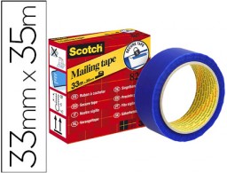 Cinta seguridad Scotch precinto postal azul 35m.x33mm.
