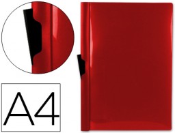 Carpeta dossier pinza lateral Liderpapel A4 polipropileno rojo 60 hojas