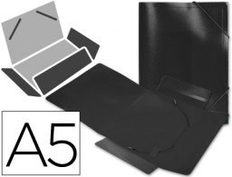 Carpeta de Liderpapel A5 3 solapas polipropileno negro