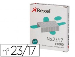 Caja 1.000 grapas Rexel 23/17 acero