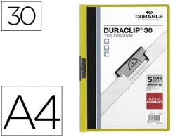 Carpeta dossier pinza lateral Durable verde 30 hojas