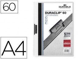 Carpeta dossier pinza lateral Durable blanco 60 hojas