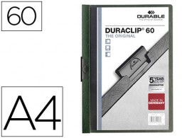 Carpeta dossier pinza lateral Durable verde 60 hojas