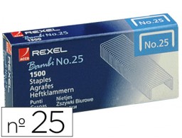 Caja 1.500 grapas Rexel nº 25 21/4
