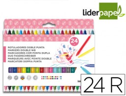 24 rotuladores Liderpapel Dúo