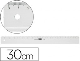 Regla M+R plástico transparente 30cm.