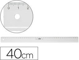 Regla M+R plástico transparente 40cm.