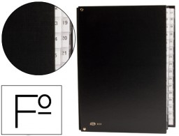 Carpeta clasificadora Pardo 31 departamentos cartón negro