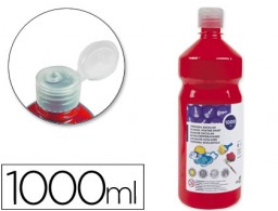 Témpera líquida Liderpapel escolar 1000ml. rojo escarlata