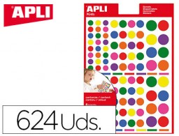 Gomets Apli circulo multicolor