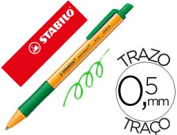 Bolígrafo Stabilo Pointball tinta verde