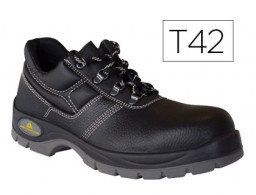 Zapatos de seguridad de piel crupón y plantilla de látex negro talla 42