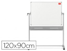 Pizarra blanca Nobo doble cara 120x90cm. acero vitrificado con ruedas