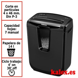 Destructora papel Fellowes M-7C uso moderado &4603101