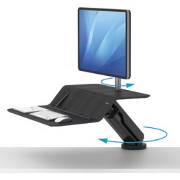 Estación 1 monitor Sit Stand Lotus RT negra Fellowes 8081501